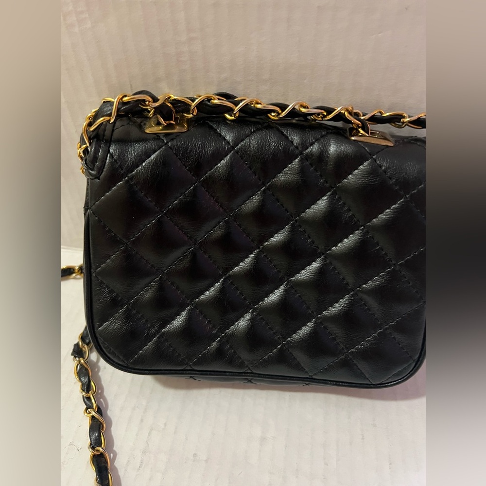Torini Black Small Tote Purse 100% Cuero Argentino $1125 - Picture 3 of 11